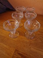 6 Eisbecher aus Glas