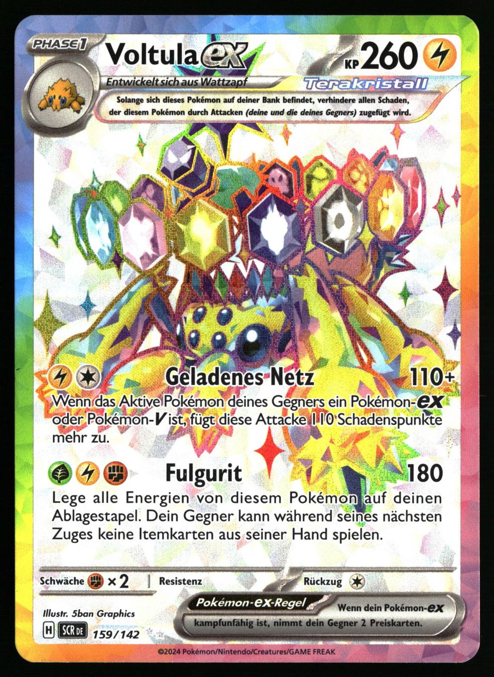 Pokémon Carte collezionabili: Voltula ex #159 Pokemon Stellarkrone – Usato da Feuerthalen venduto da Plazatoys