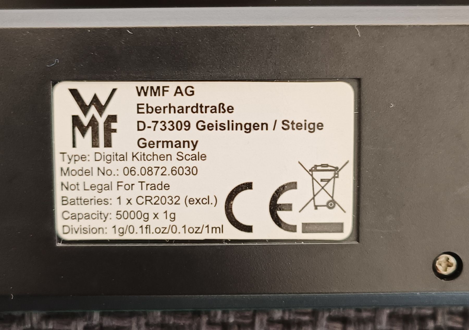 Bilance da cucina: WMF Küchenwaage – Usato da Mumpf venduto da anelva 2
