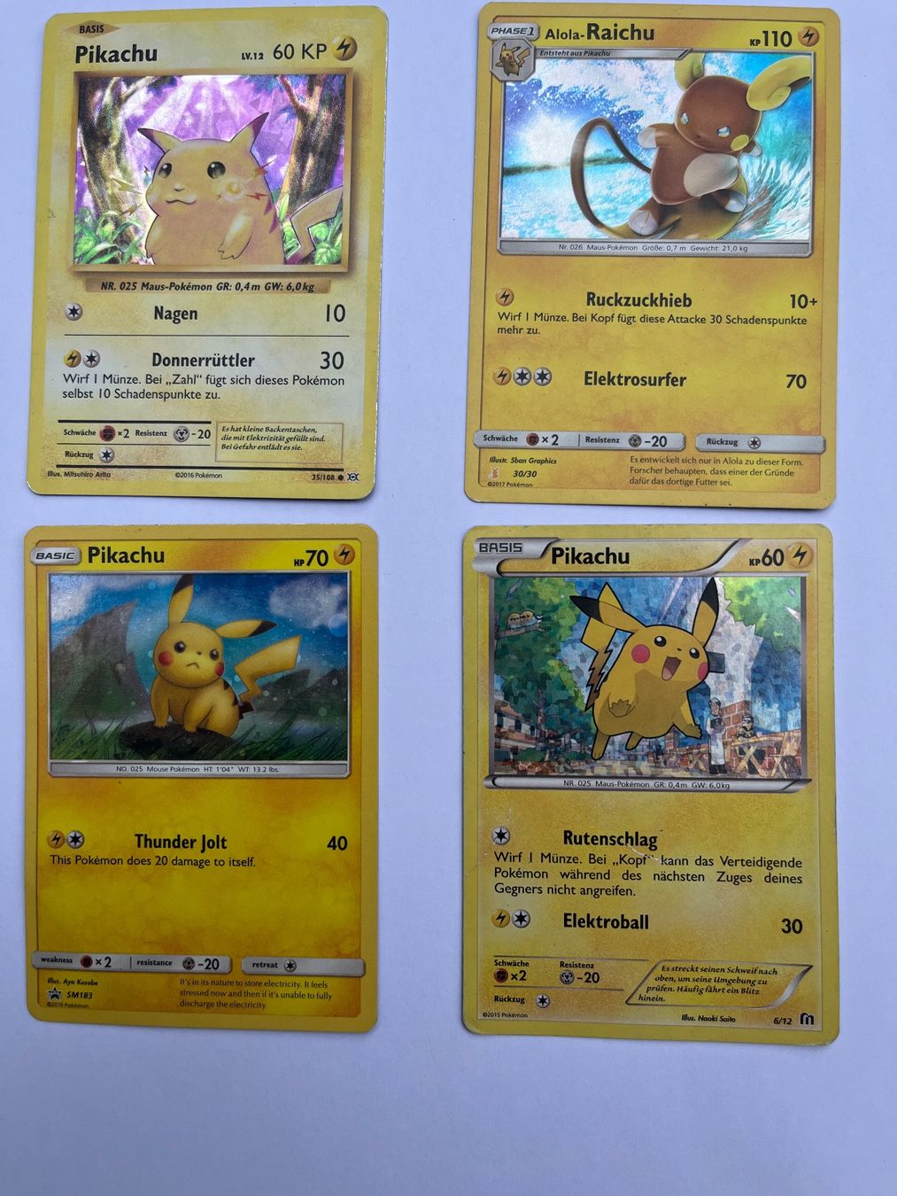 Pokémon Carte collezionabili: 4x pikachu holo Karten Pokemon – Usato da Winterthur venduto da Wusa01