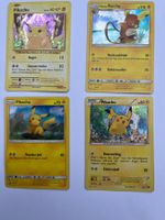 4x pikachu holo Karten Pokemon