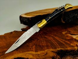 Laguiole Damast Messer Klappmesser echtes Damastmesser