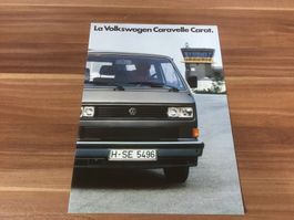 La Volkswagen VW Carvelle Carat Prospekt Original  1984