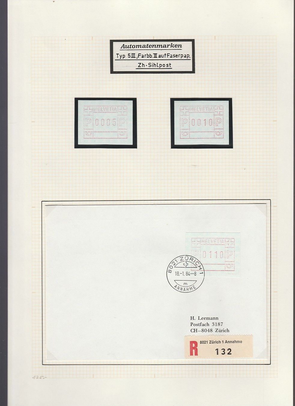 Alle Briefmarken: 5III Faserpapier mit FDC – Gebraucht aus Oberglatt ZH von Wiedmi6