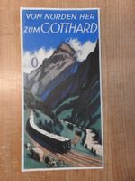 Faltkarte Gotthard: Mit der Bahn von Norden her zum Gotthard