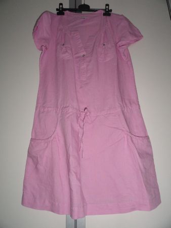 LEINEN - BAUMWOLL - KLEID GR. 40 ***