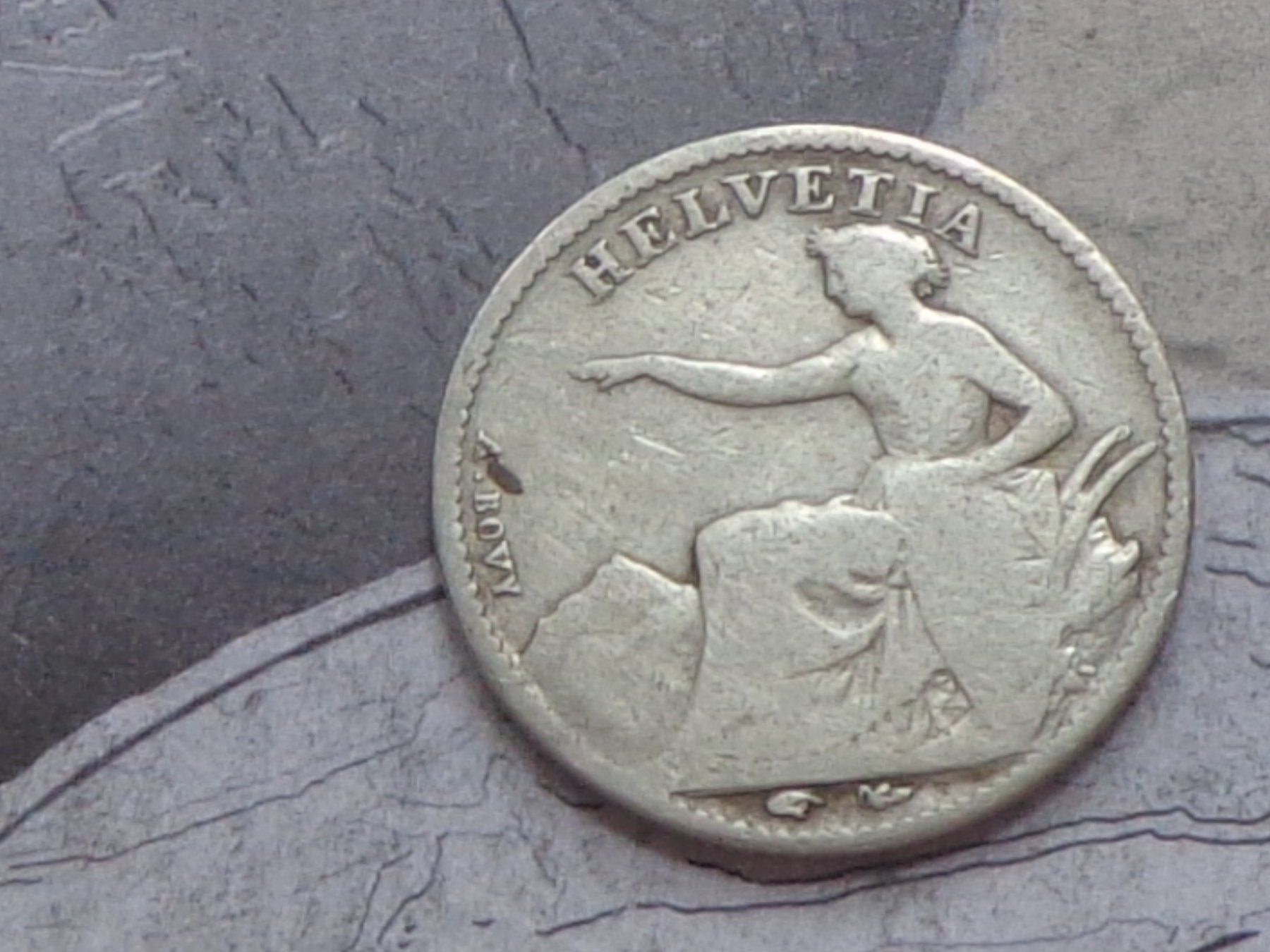 Tutti le monete: 1/2 Franc 1851 A - ((Date Rare)) – Usato da Pully venduto da UCA01 1