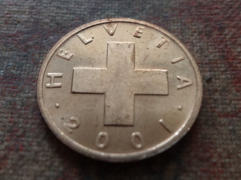 Tutti le monete: 1 Rp. 2001  (B) – Usato da Romanel-sur-Lausanne venduto da Swift13
