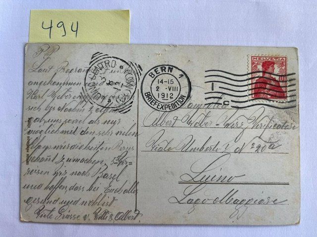 Cartoline postali: alte Ansichtskarte Bern Parlamentsgebäude, 1912 – Usato da Niederwil AG venduto da dahu75 1