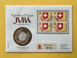 JURA Numisbrief Republik und Kanton am 24. September 1978.