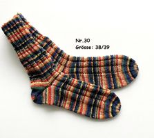 Socken handgestrickt mit Muster Gr.38/39   Nr.30