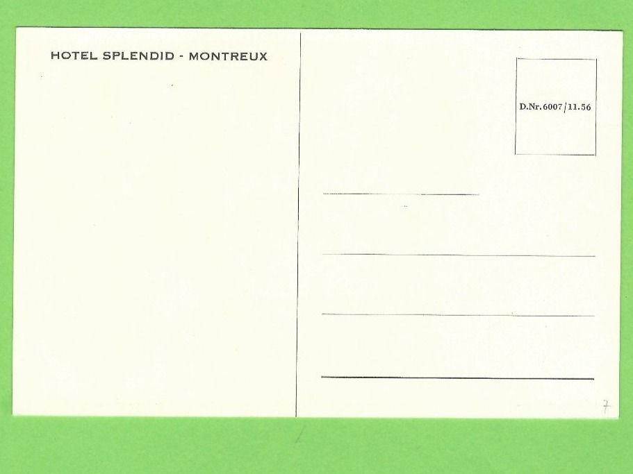 Cartoline postali: Splendid-Hotel - Montreux – Usato da Zürich venduto da t24_de 1