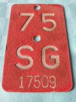 Velonummer SG 75
