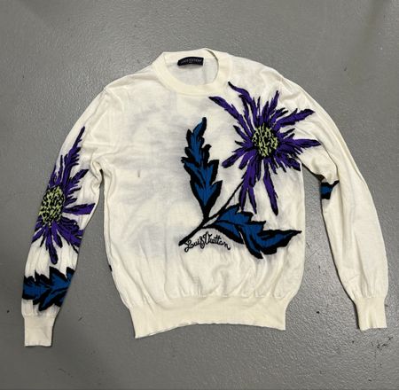 Louis Vuitton Pullover weiss Blumenmuster