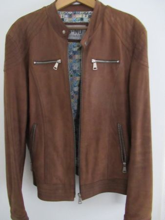 Braune Wildlederjacke von MANEBO  G-NO, Grösse 54
