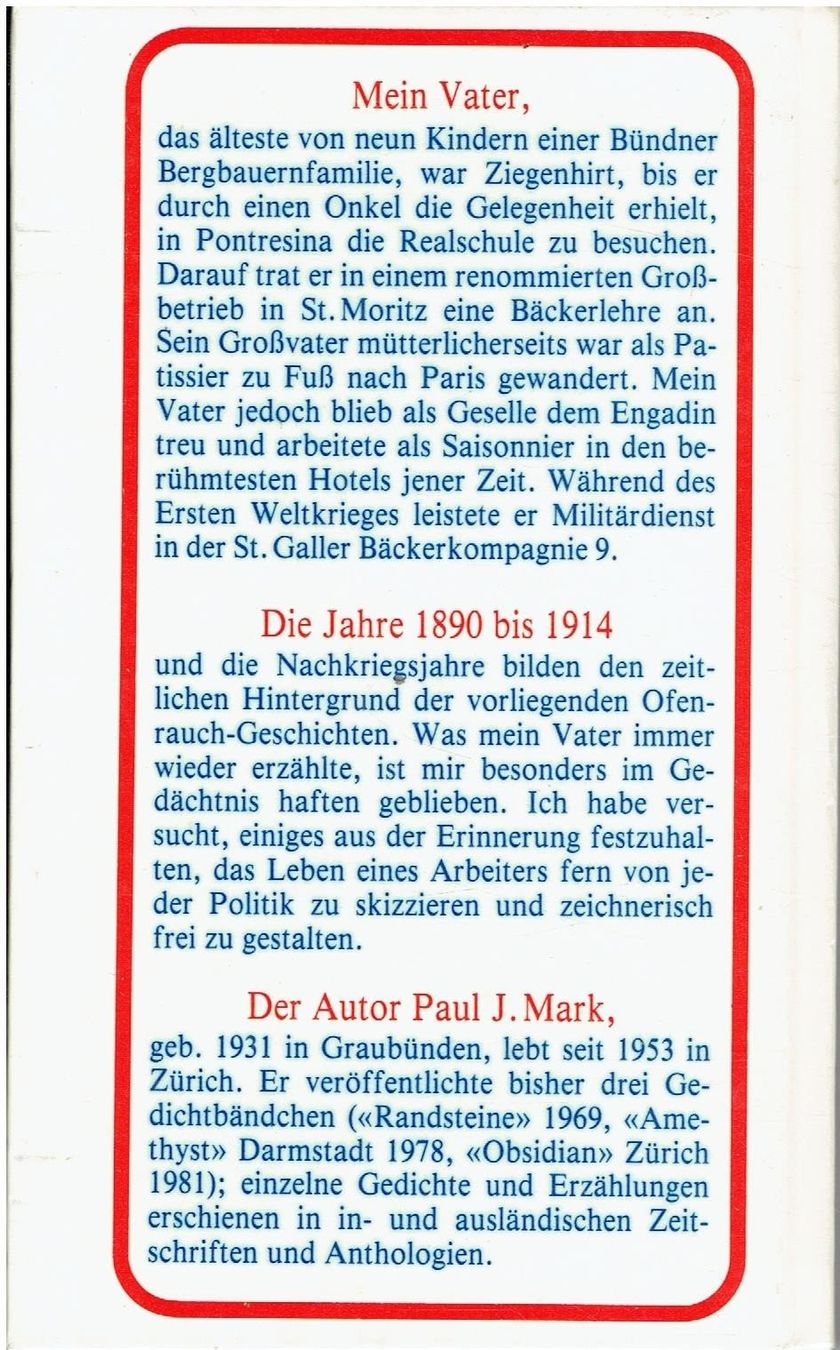 Libri: Paul J. Mark  Ofenrauch – Usato da Flims - Dorf venduto da Stagediver 1