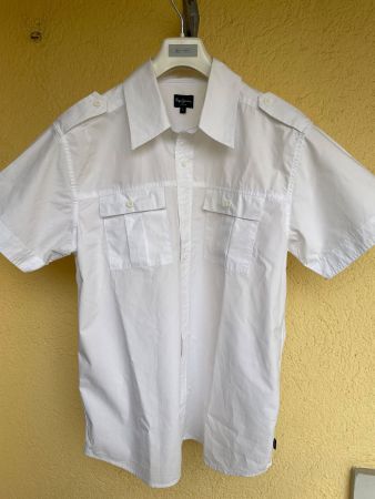 Weisses PEPE JEANS Sommerhemd, Herren, Gr. L, Top Zustand!!
