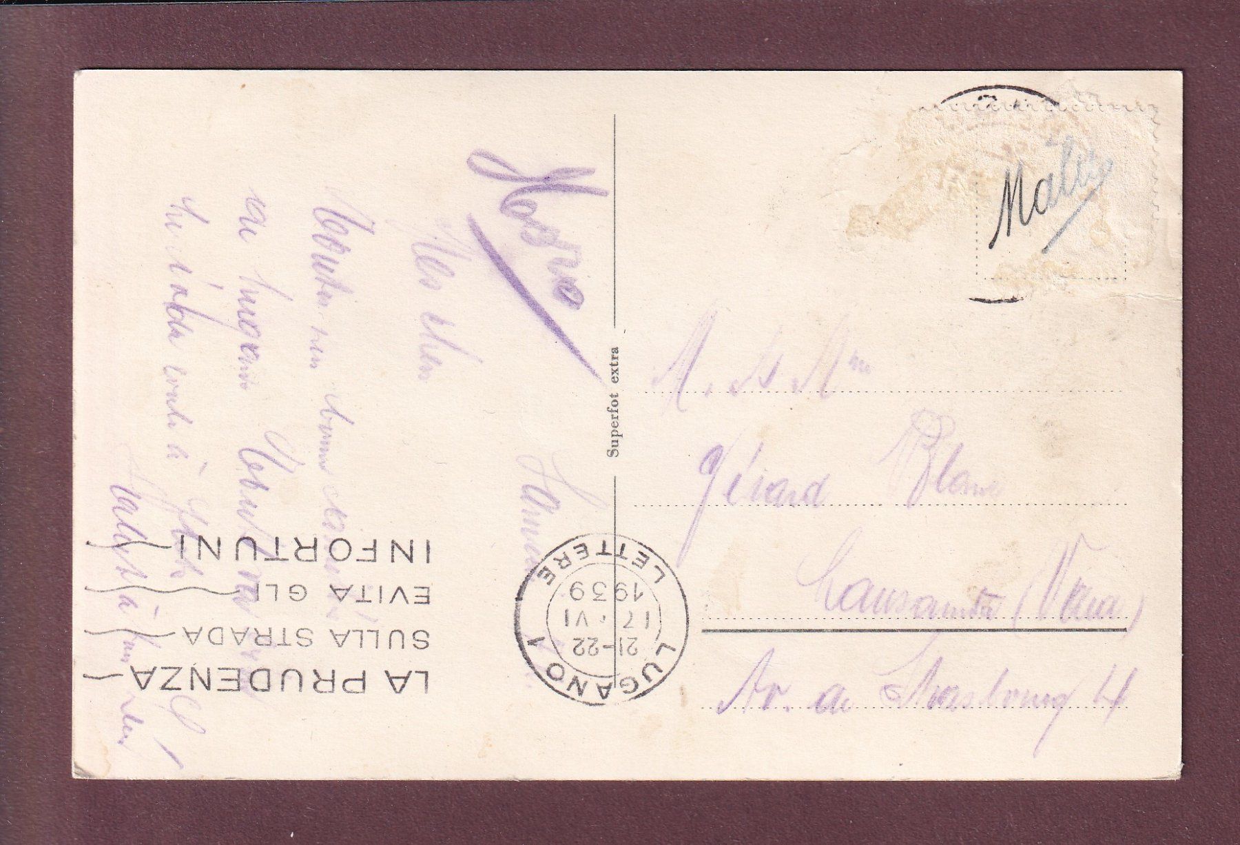 Cartes postales: LUGANO illuminata - 1939 – D'occasion à Pully par nicecards 1
