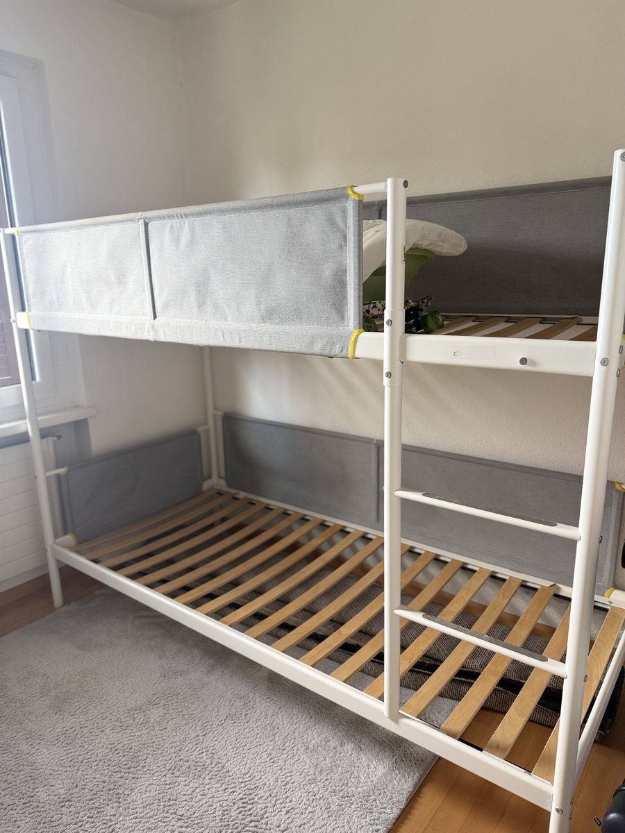 Betten: VITVAL Etagenbett Gestell weiss/hellgrau 90x200cm – Gebraucht aus Winkel von Olirickli05 3