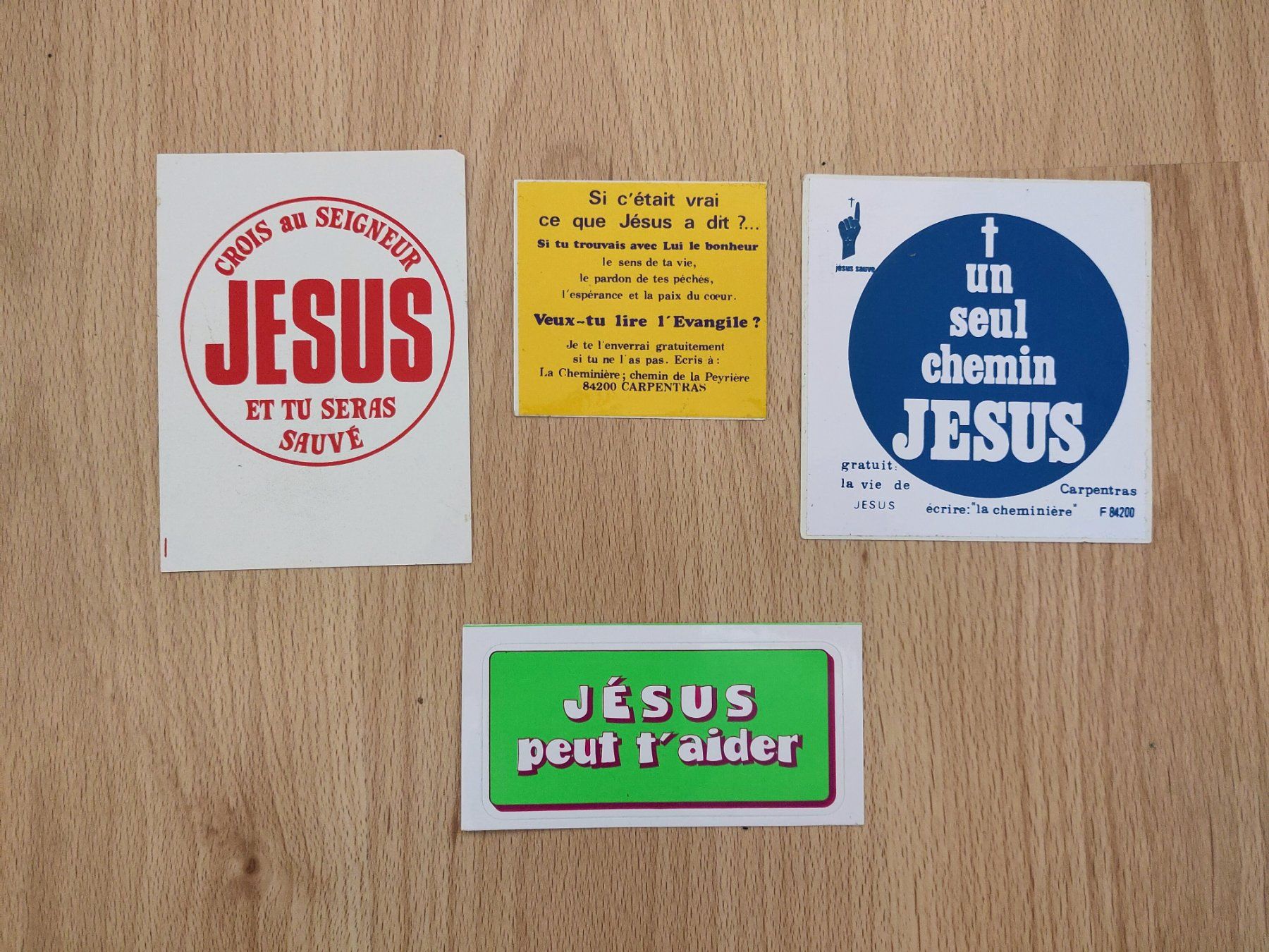 Aufkleber: Lot de 4 autocollants sur Jésus – Gebraucht aus Cormoret von vote1881