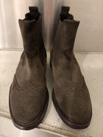 Berto Gianti Brown Suede Leather Chelsea Boots Size 37
