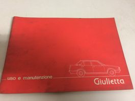 ALFA ROMEO GIULIETTA LIBRETTO USO E MANUTENZIONE 06/79
