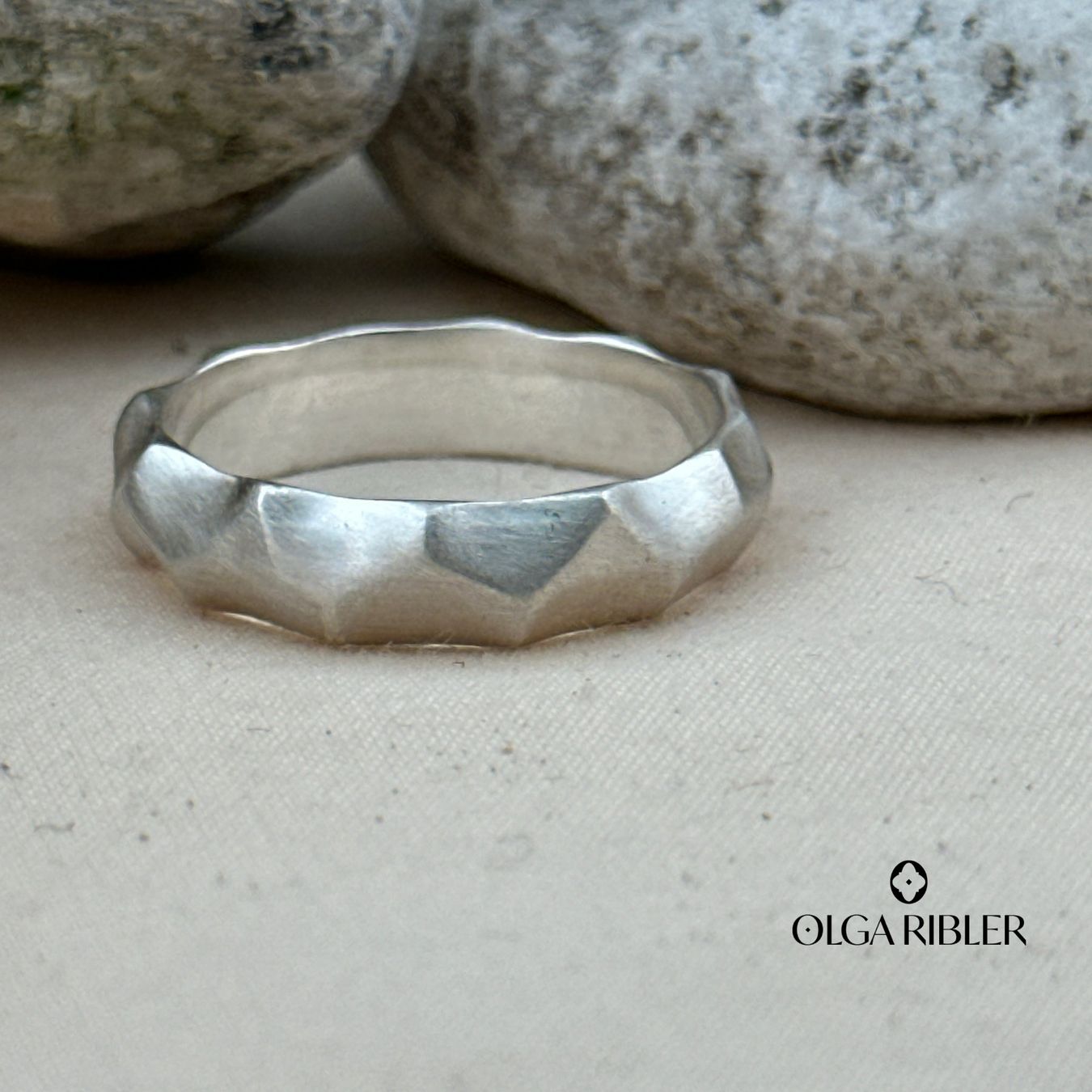 Olga Ribler Bagues: Silber Ring 925 matt  Grösse 59 – Neuf (Voir description) à Luzern par Schmuckoutlet 2