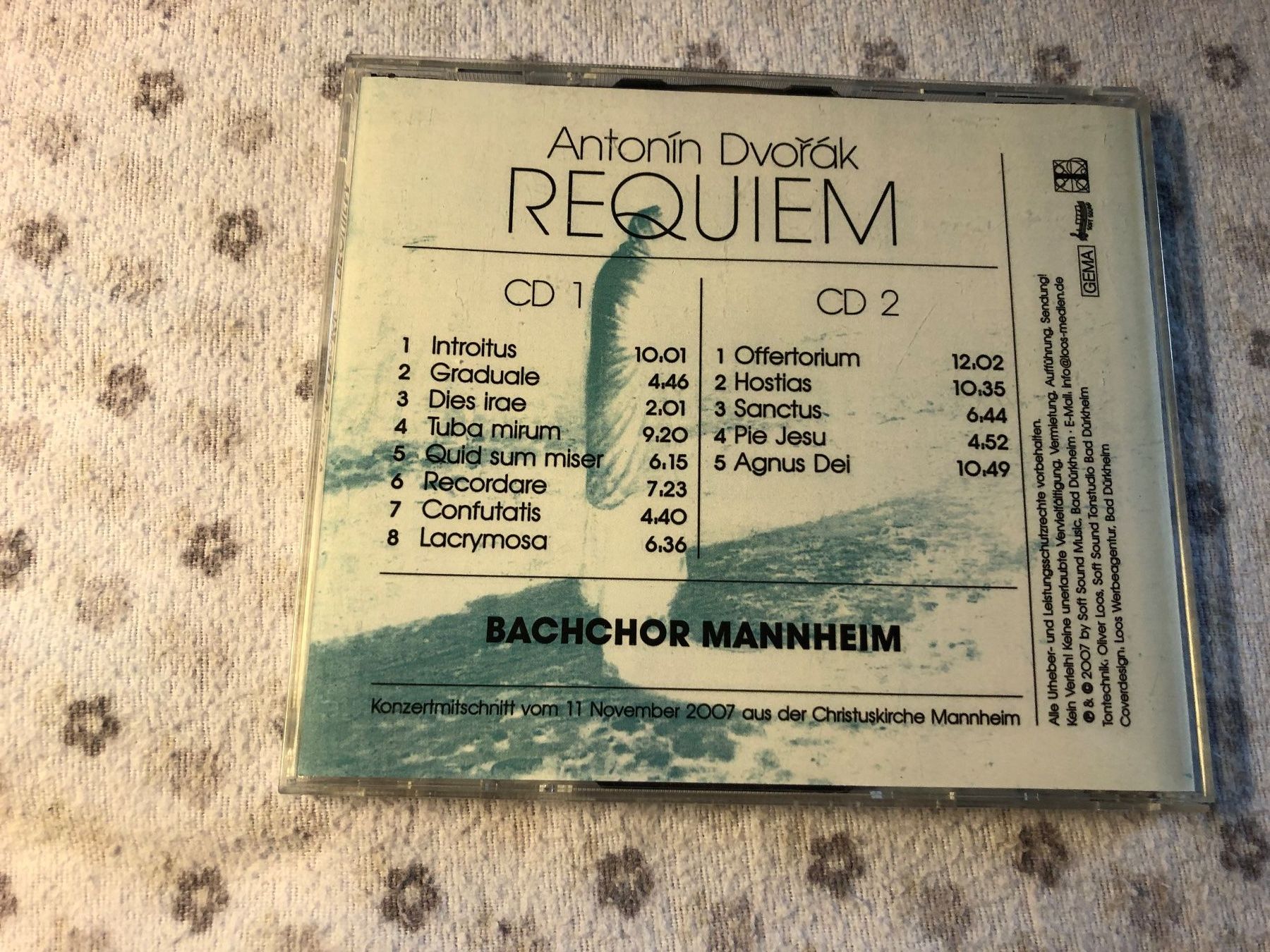 CD: Dvorak: Requiem - Bachchor Mannheim - CD - Klassik – Usato da Schübelbach venduto da Bemafaja 1