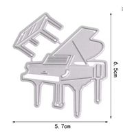 Neues kleines Set Stanzschablonen Flügel, Klavier, Piano