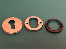 Rosace en inox Alpertec Rosette Acier inoxydable satiné