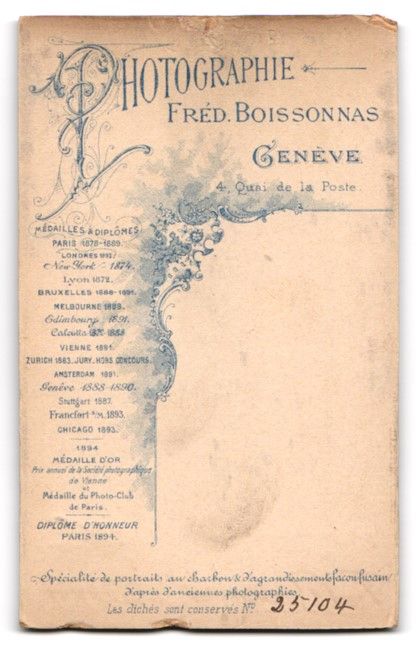 Fotografie & Manifesti: Fotografie Fréd. Boissonnas, Genève, 4 – Usato da Berlin venduto da bartko-reher 1