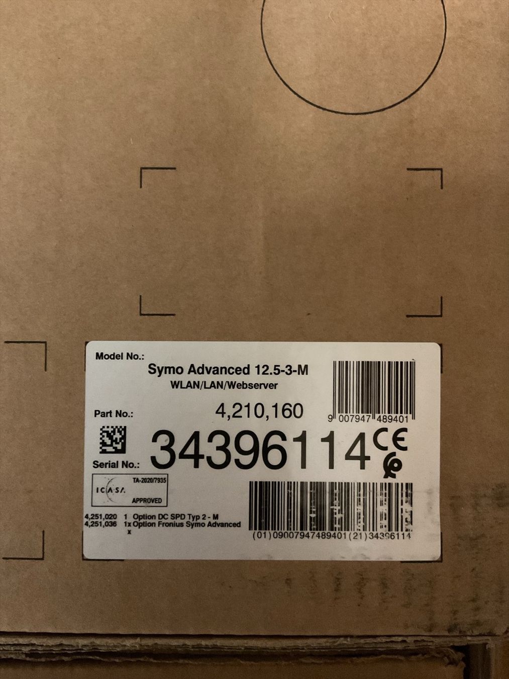 Fronius Onduleurs: Fronius Symo Advanced 12.5-3-M Wechselrichter – Neuf avec emballage d'origine à Basel par Sonnwende-GmbH 1