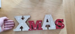 XMAS Holzdeko mit Schneeflocken - Perfekt für Weihnachten!