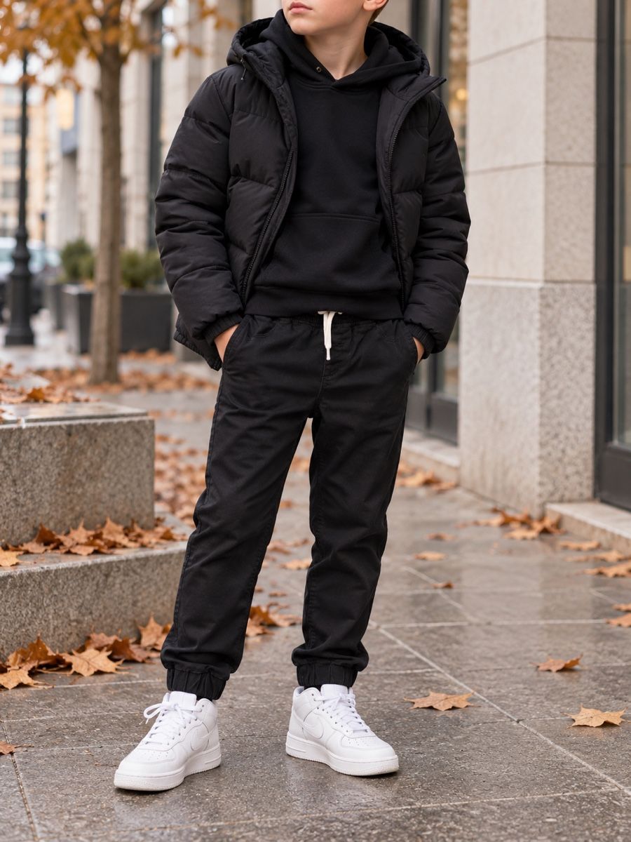 C&A Pantaloni: PANTALON DOUBLÉ NOIR ENFANT – Nuovo (secondo la descrizione) da Lausanne venduto da mar_6snp