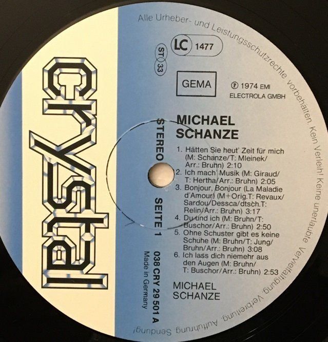 Dischi in vinile: Michael Schanze - Michael Schanze (LP) – Usato da Grüningen venduto da azulmarron 2