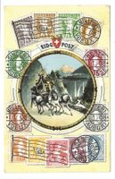Briefmarken - Eidg. Post - Postkutsche am Gotthard - 1908