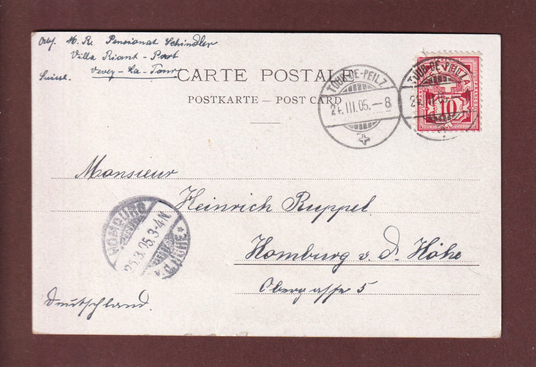 Cartoline postali: Château de CHILLON - 1905 CPN – Usato da Pully venduto da nicecards 1