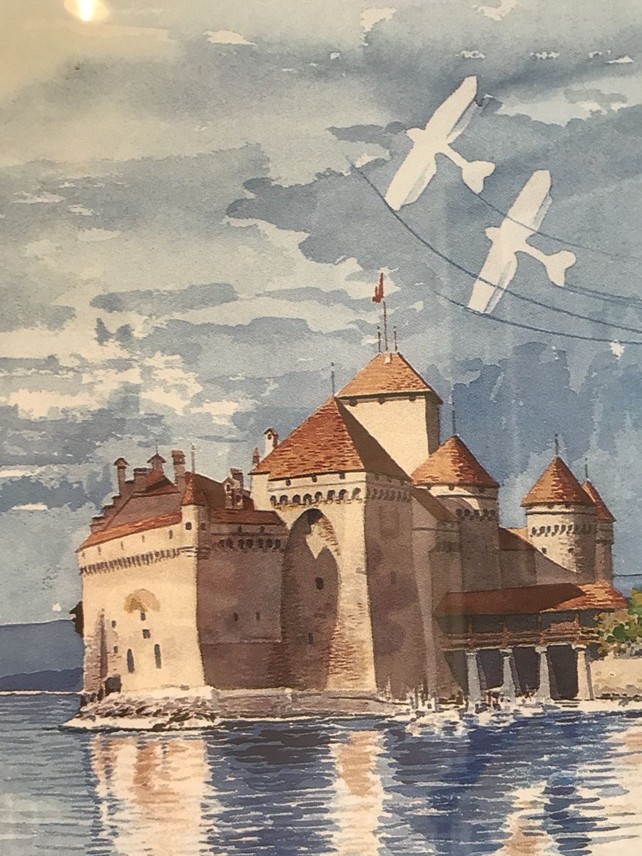 Grafica & Litografie: Lithographie Château de Chillon, signée et numérotée, encadr – Nuovo (secondo la descrizione) da Genève venduto da Eric1823 2