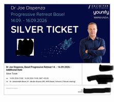 Silver Ticket Dr Joe Dispenza Basel St.Jakobshalle 14.-16.09