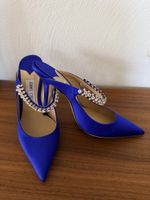 Escarpins Jimmy Choo bleus pointus strass taille 38