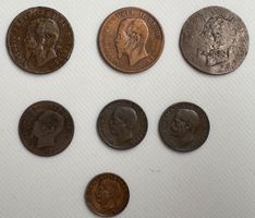 7 Stück Italienische Münzen, Vittorio Emanuele III