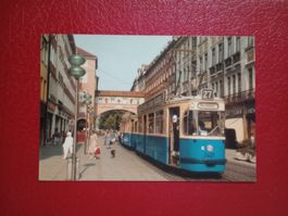 AK Tram Strassenbahn No. 27 München Maffaistrasse belebt