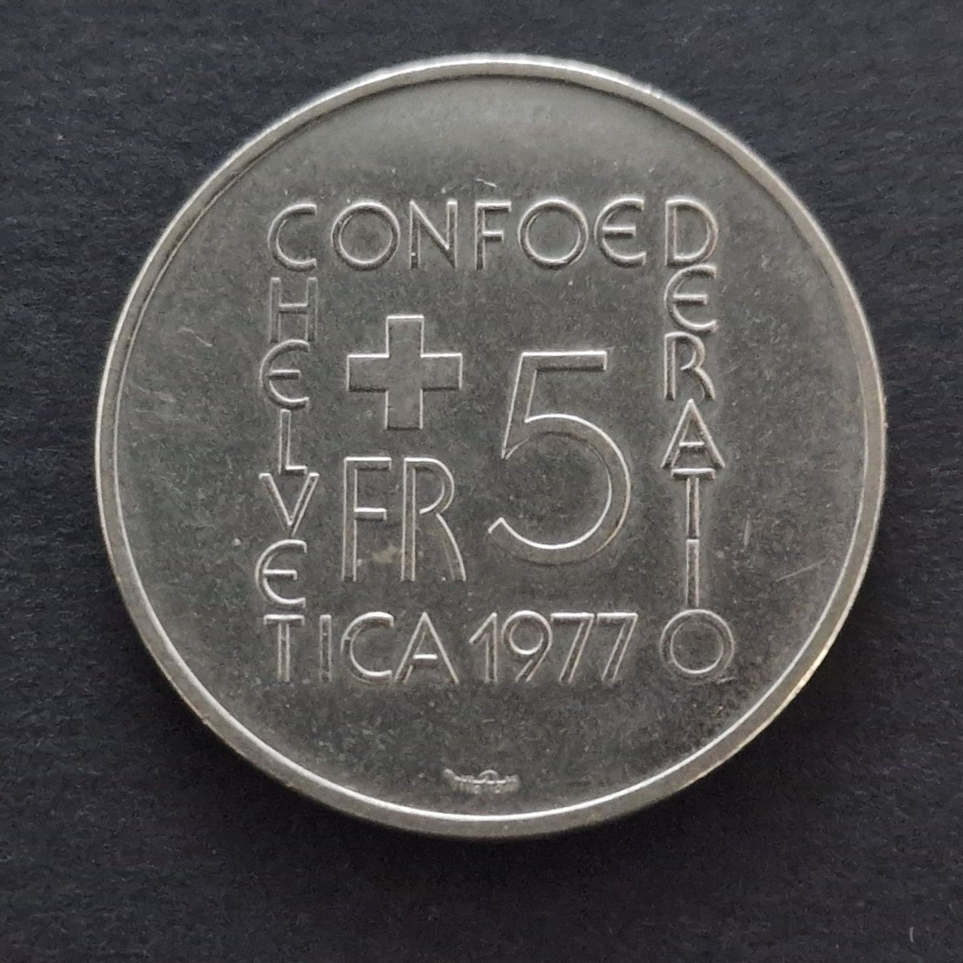 Alle Münzen: CHF 5.- commémorative 1977 – Gebraucht aus Bouveret von psv01 3