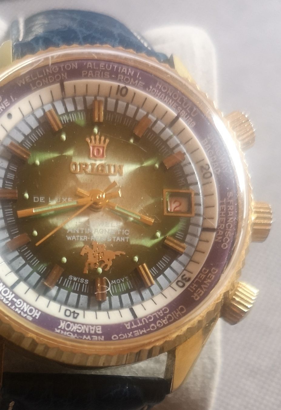 Orologi: Vintage Men's Origin De Luxe Wristwatch – Usato da Rolle venduto da Groovytrain