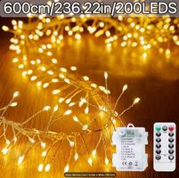 Lichterkette mit Fernbedienung, 200 LED's 6 Meter