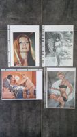 James Bond Girls, 4 Original Autogramme auf Grossfotos