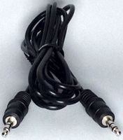 Stereo Audio Kabel 2-Phasen Klinke 3,5mm ST/ST ca.1,51m schw
