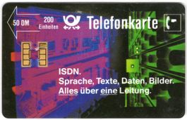 frühe Schalter Telefonkarte mit ABART aus Deutschland