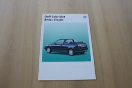 VW Golf Cabriolet Swiss Classic Prospekt - 3/1997