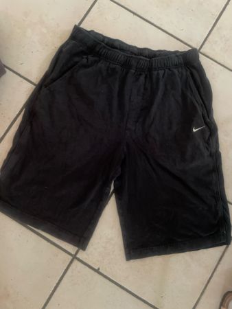 Schwarze Nike Baumwoll-Shorts, Grösse L